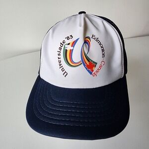 UNIVERSIADE '83 EDMONTON 1983 Cap Trucker Hat Snapback Baseball Vintage 80s UofA